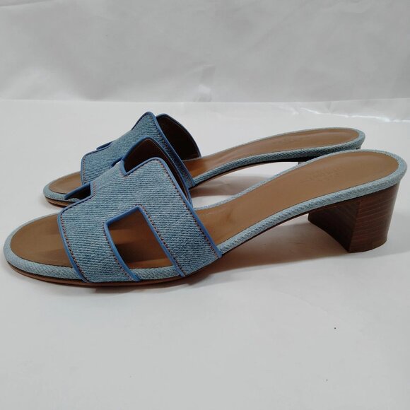 Hermes Sandals Women Light Blue Denim 475-052925 - Picture 3 of 8